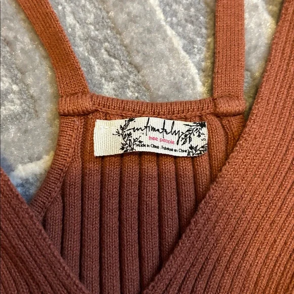 Free People Rust Ribbed Camisole - Picture 2 of 3